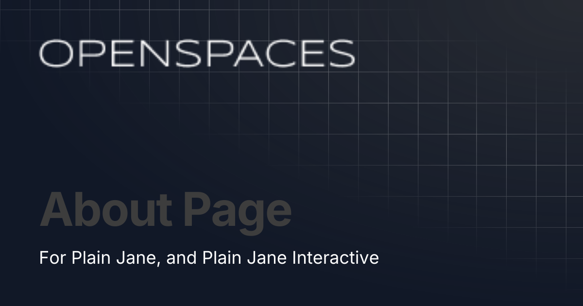 About Page | Openspaces