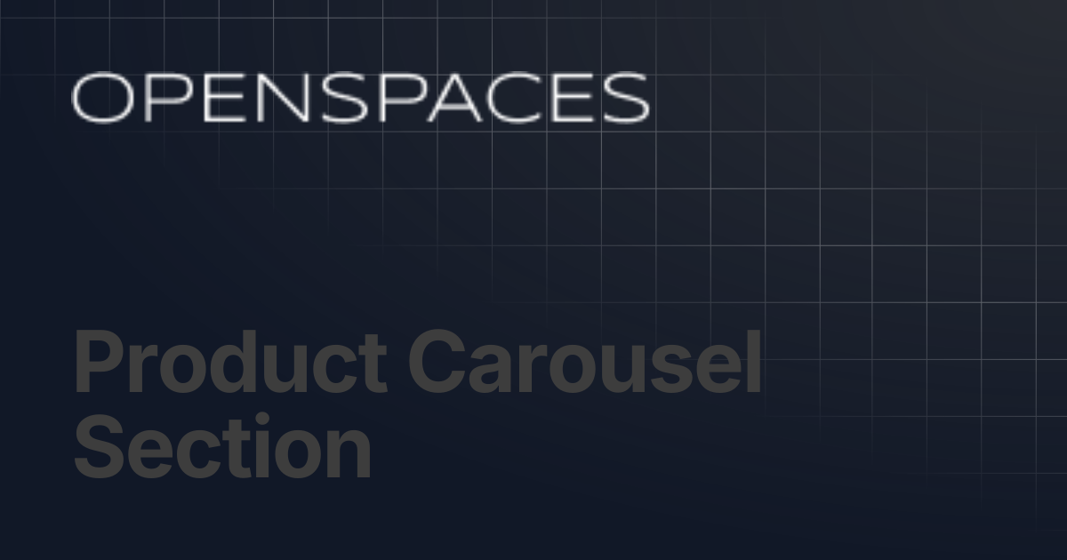 Product Carousel Section | Openspaces